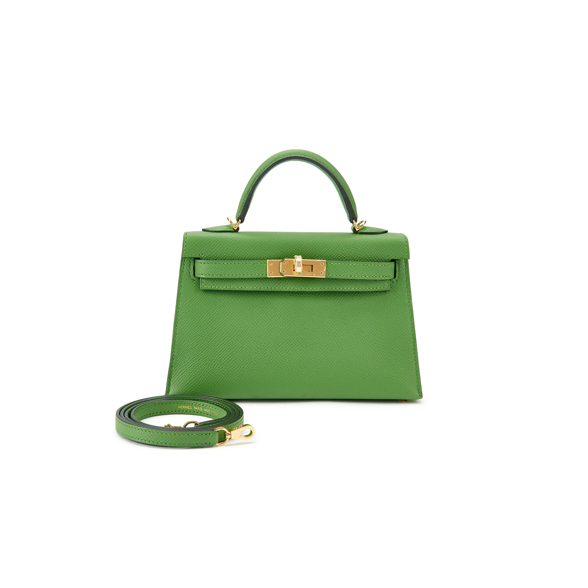 HERMÈS MASTER EPSOM MINI KELLY II 20 GOLD HARDWARE (19*12*5.5cm) 